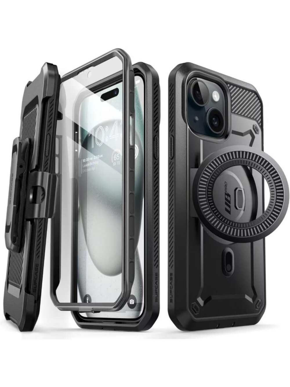iPhone 15 Plus Case - 6.7" MagSafe Compatible, Slim Protective Cover, Black